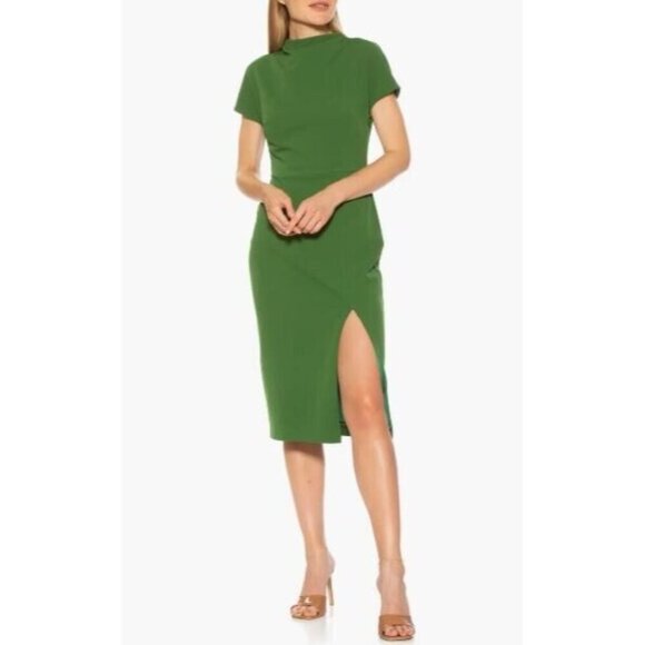 Women's - Alexia Admor Illy Green Dolman Sleeve Dress, Size Medium - Picture 1 of 9